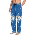 thumbnail image 5 of Evil Eyes Blue Ghost Pajama Pants, Men's Lounge Pants Light with Drawstring and Pockets, Christmas New Year Birthday Father's Day Gifts, Small, 5 of 7