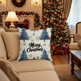 thumbnail image 2 of YIKA Christmas Tree Snowflake Reindeer Pillowcase 45x45cm Christmas Pillow Set Dark Blue Christmas Tree Festival Decoration Pillow Living Room Cushion Set Core Free D, 2 of 6