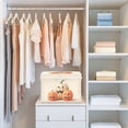thumbnail image 6 of Foldable Fabric Storage Bin With Handle Collapsible Basket Box Storage With Lid Organizer Pumkins, 6 of 7