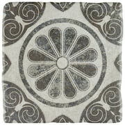 SomerTile Metro Hex Matte White with Black Dot 10-1/4 in. x 11-3/4 in. x 6 mm Porcelain Mosaic Tile (8.65 sq. ft. / case)