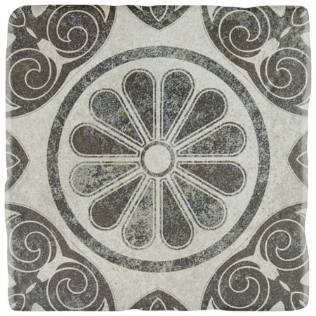 SomerTile Metro Hex Matte White with Black Dot 10-1/4 in. x 11-3/4 in. x 6 mm Porcelain Mosaic Tile (8.65 sq. ft. / case)