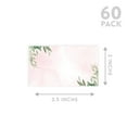 thumbnail image 5 of Koyal Wholesale Blush Pink Greenery Leaves Place Cards for Wedding Party Tables, Seating Name Place Cards, 60 Pack, 5 of 5