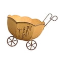 thumbnail image 3 of S SERENABLE Decorative Garden Wagon Planter Desktop Backyard Patio Flowerpot with Wheels Yellow, 3 of 9