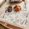 thumbnail image 3 of Country Flowers Placemats Set of 6 Farmhouse Botanical Branches Bird Place Mats Indoor Wipeable Table Mats Washable Cloth Dining Table Placemats for Kitchen Holiday Party Home Decor 13x19 Inch, 3 of 9