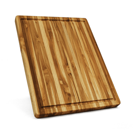 

Rectangular Cutting Board Set with Juice Groove Natural Teak Wood Fruit Vegetable Cutting Board for Home Kitchen Catering Shop Restaurant Dining or Cafe - Pack of 5 pieces - 18 L x 14 W