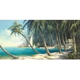 thumbnail image 2 of Fronckowiak, Art 18x11 Black Ornate Wood Framed with Double Matting Museum Art Print Titled - Bali Cove, 2 of 4