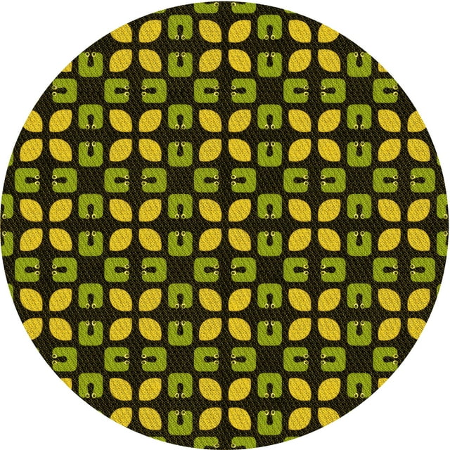 Ahgly Company Machine Washable Indoor Square Transitional Midnight Gray Area Rugs, 3' Square