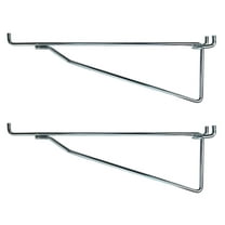 (2 Pack) Metal 10 Inch Mega Shelf Bracket Garage Hanger for 1/8"  1/4" Pegboard