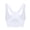 White, variant on Women's Sports Bras Plus Size Medium Under $10 Solid Color Wireless Back Beauty Gathering Chest Cushion Ventilation Yoga Sports Bra