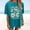 Blue, variant on Graphic Tees for Women Elegant Everyday Comfort Women's T Shirts For Spring Summer Casual Round Neck Short Sleeve Tee With Graphic Print Platform Style Black XXL