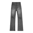 thumbnail image 6 of Juslio Men Denim Straight Jeans Pocket Casual High Waist Black Jeans, 6 of 8