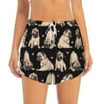 thumbnail image 3 of Uemuo French Bulldog Pattern Women's Athletic Shorts High Waisted Running Shorts with Liner Pockets Gym Elastic Workout Shorts-Medium, 3 of 9