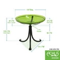 thumbnail image 2 of Achla 14" Fern Green Crackle Glass Birdbath With Tripod Stand, 2 of 2
