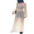 thumbnail image 3 of Couverture de Plage Tricotée pour les Femmes Transparentes à Travers des Robes Longues d'Une Seule Pièce, 3 of 8