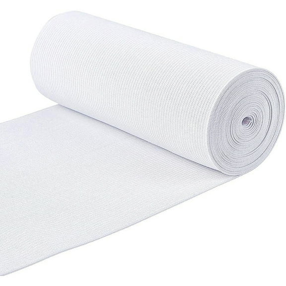 3.3 Yard/3m 6 Inch Wide Flat Elastic Band White Heavy Stretch Knit for Garment Sewing Project DIY