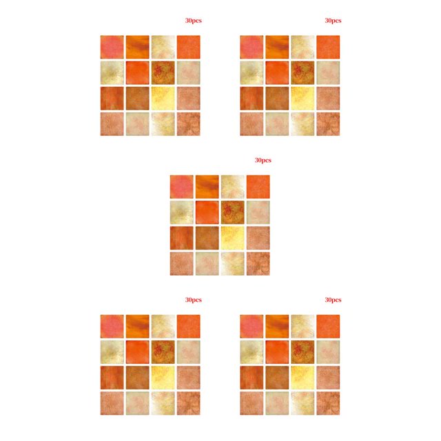 Shengyu 3D Tile Sticker Transfer Kitchen Bathroom DIY Self Adhesive Decal Home Decor 30X MSC060 5Set