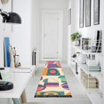 thumbnail image 4 of Yayeee Runner Rug for Bedroom 2'x6' Machine Washable Hallway Non Slip Mat, Purple Geometric, 4 of 8