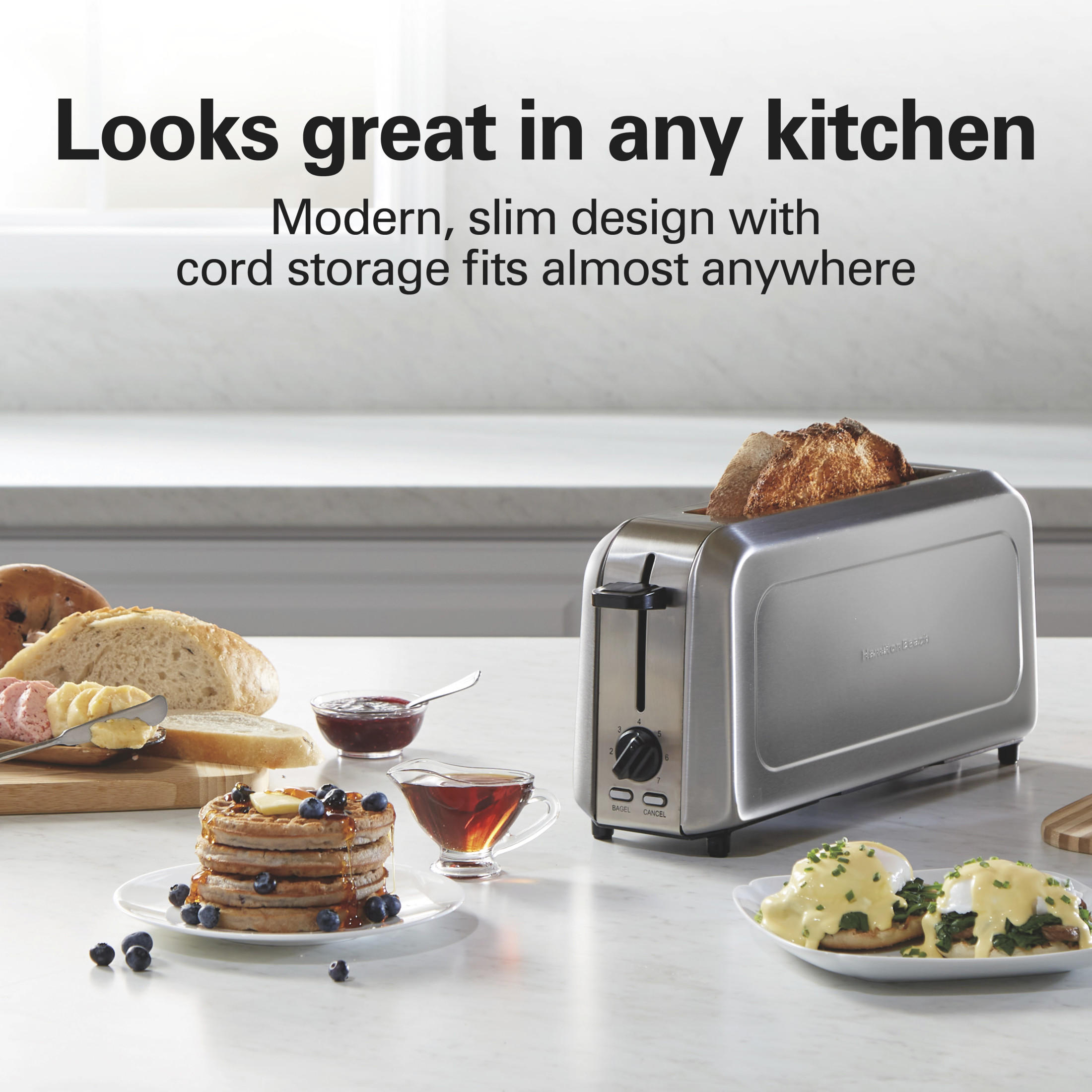 Hamilton Beach 2-Slice Long-Slot Toaster, Stainless Steel photo 2