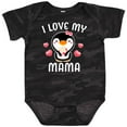 thumbnail image 3 of Inktastic I Love My Mama with Cute Penguin and Hearts Girls Baby Bodysuit, 3 of 5