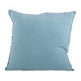thumbnail image 2 of SARO 13049.OB20S 20 in. Square Fringed Design Linen Down Filled Pillow - Ocean Blue, 2 of 9