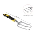 thumbnail image 2 of Uxcell 10.8" 3 Tines Hand Gardening Fork, Aluminum Alloy Nonslip Handle Hardened Digging Pitch Fork, Silver, 2 of 5