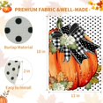 thumbnail image 2 of Fall Garden Flag 12x18 Inch Pumpkin with Black&White Checkered Ribbon Yard Flag Double Sided Seasonal House Flag Autumn Décor for Thanksgiving & Halloween Porch Patio Farmhouse Garden, 2 of 6