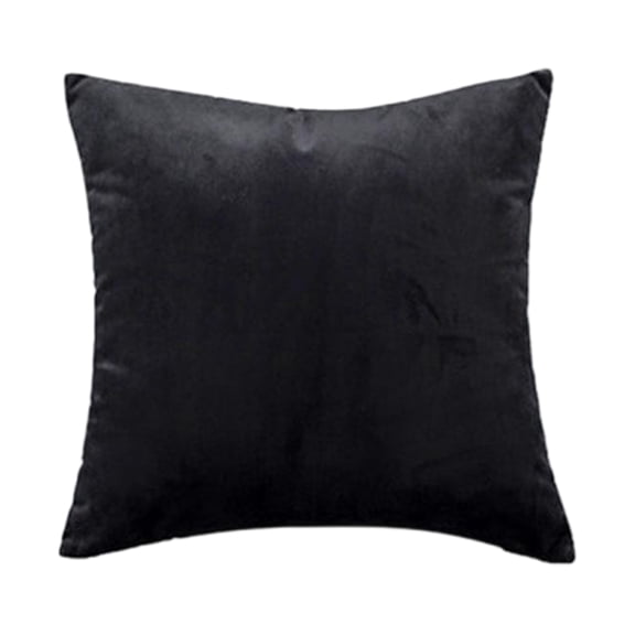 Solid Color Velvet Throw Pillow Cover Ultra Soft Decorative Large Lumbar Back Cushion Case Premium Home Decor Bedding Accessory Heavy Duty No Insert 18 x 18 Inch