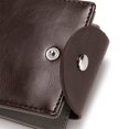 thumbnail image 3 of Luxury Gift Small Money Purses Zipper Wallet Hasp Pull Type ID Credit Card Holder Slim Leather Wallet Money Clip Coin Bag BROWN, 3 of 8