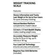 Health o Meter Standard Home Scale, Natural Bamboo