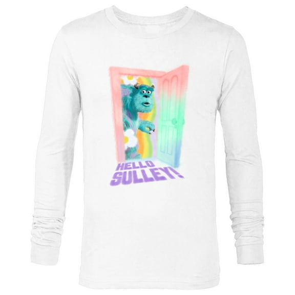 Disney and Pixar’s Monsters Inc Hello Sulley Door Peek - Long Sleeve T-Shirt for Men - Customized-White