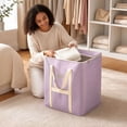 thumbnail image 6 of Large Capacity Non-Woven Quilt Storage Bag 15x15x15 Inch Foldable Clothes Blanket Storage Bin Cube Organizer Box for Moving, 6 of 6