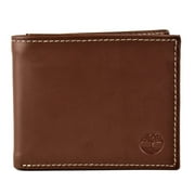 Men's Timberland Brown Hunter Passcase Stitch Bifold Fold Smooth Leather Wallet