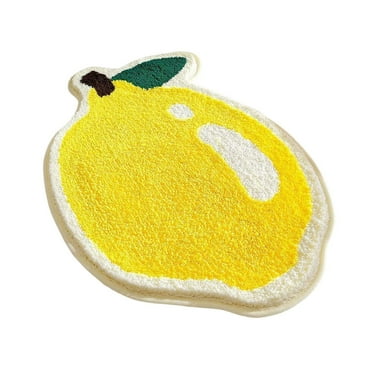 Cute Bath Mat for Bathroom, Summer Welcome Mat Non Slip Fruit Shaped Washable Bathtub Rug Bathroom Tub Kitchen Decor