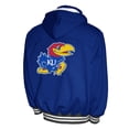 thumbnail image 3 of Men's Franchise Club Royal Kansas Jayhawks Half-Zip Hoodie Anorak, 3 of 3