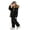 .Black, variant on Agkizg Kids Girls Clothing Set Snowsuit 2 Piece Waterproof Ski Jacket Bib Pants Winter Outdoor Set