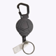 thumbnail image 3 of Paquete de llavero retráctil, soporte para insignia de mosquetón resistente, carrete de insignia de identificación táctico con cordón de acero retráctil de 31,5", 3 of 5
