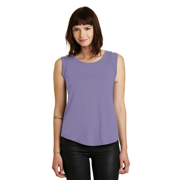 Camiseta de manga corta de jersey de satén alternativo para mujer, Dusty Plum, pequeña Ropa alternativa 04013C1-532