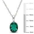 thumbnail image 2 of Everly Women's Created Emerald Sterling Silver Necklace, 2 of 6