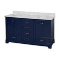 thumbnail image 6 of Harper 72" Double Bathroom Vanity with Royal Blue Cabinet and Carrara Marble Top, 6 of 6