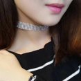 thumbnail image 2 of NEW Crystal Rhinestone Choker Necklace Women Wedding Accessories Silver Color Chain Punk Gothic Chokers Jewelry Collier Femme Straggle Steipos, 2 of 5