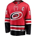 thumbnail image 2 of Men's Fanatics Jordan Staal Red Carolina Hurricanes Alternate Breakaway Jersey, 2 of 3
