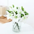 thumbnail image 1 of GadgetVLot Mini simulation plastic film lily bouquet wedding home decoration flower, 1 of 12