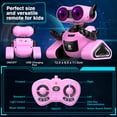 thumbnail image 3 of Yerloa Robot Toys, Remote Control Robot Toy, Rechargeable RC Robots for Kids Boys Girls with Music and LED Eyes, Toys for 4 5 6 Year Old Girls Boys Birthday, Pink, 3 of 8