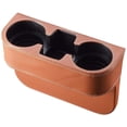 thumbnail image 1 of Brown Multifunctional Car Cup Holder Car Seat Organizer Gap Filler Bottle Phone Storage Organizer, 1 of 7