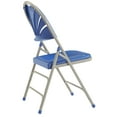 thumbnail image 5 of (Pack of 4) NPS 1100 Series Deluxe Fan Back With Triple Brace Double Hinge Folding Chair, Blue, 5 of 8
