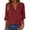 Wine Womens Tops, variant on BSDJILFG Juniors 3/4 Sleeve Top Dressy V-Neck Shirt Casual Leisure Button Slim Fit Cute Tunic Blouse Summer 2026