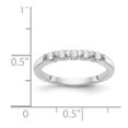 thumbnail image 7 of 14K White Gold Ring Band Wedding Only center Stone Round, 7 of 7