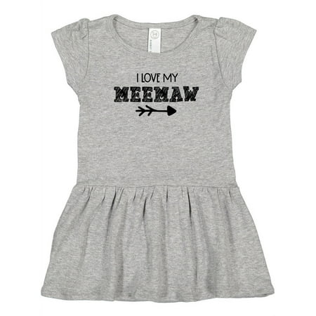 

Inktastic I Love My Meemaw with Arrow Gift Toddler Girl Dress