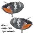 thumbnail image 2 of 2pcs Headlights Assembly White Headlamp Housing Fit for 2003 2004 2005 2006 2007 2008 Toyota Corolla, Front Left & Right, 2 of 7