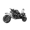 thumbnail image 4 of deevoka Metal Three Wheeled Motorcycle Figurine Statue 16x6.5x8.5cm for Office Decor Black, 4 of 9